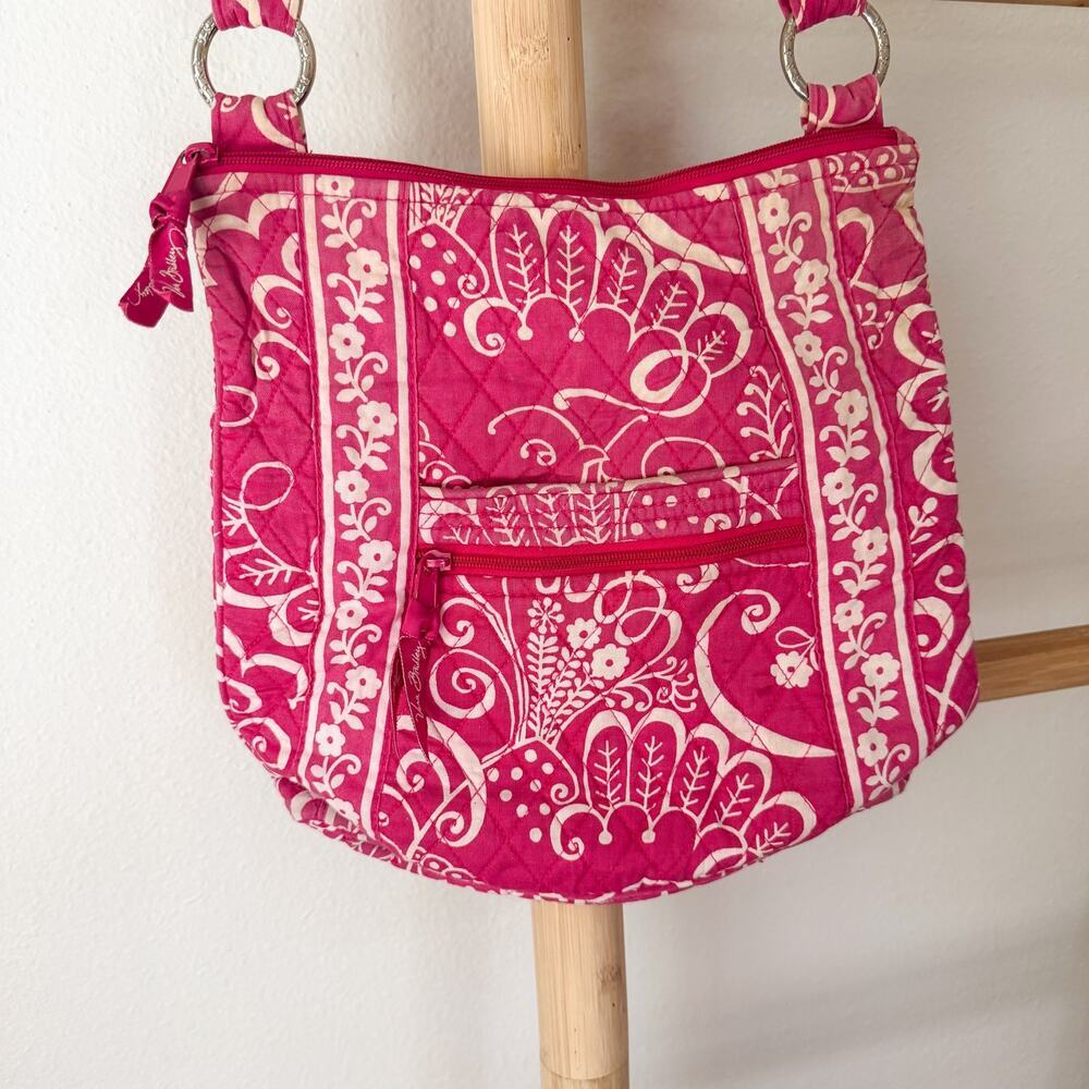 Vera Bradley Pink Quilted Floral Crossbody Bag Adjustable Strap - Picture 2 of 8
